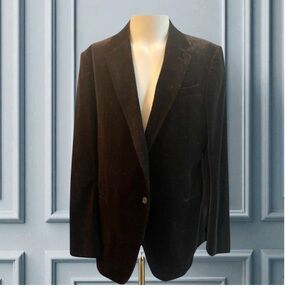 ARMANI COLLEZIONI BROWN VELVET SPECKLED SINGLE BREASTED DINNER JACKET